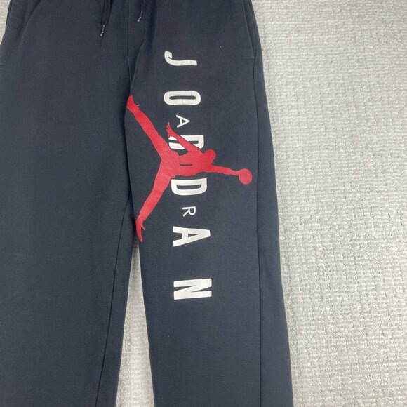 Nike Air Jordan Sweatpants Men S Black Graphic Jumpman Jogger CZ1665-010 - Picture 7 of 16